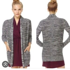 Aritzia Wilfred Flaubert Silk Cashmere Blend Open Front Cardigan Sweater Small